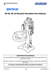 Carlisle BINKS DE-05 Manual De Mantenimiento