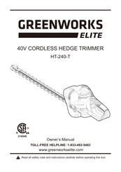 GreenWorks HT-240-T Manual Del Propietário