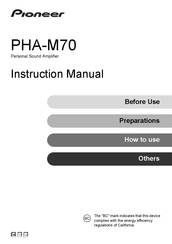 Pioneer PHA-M70 Manual De Instrucciones