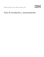 IBM 1500 VA LCD Tower UPS Guía De Instalación Y Mantenimiento