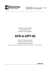 REACIONA AVR-A-OPT-06 Manual De Instalación Y Operación