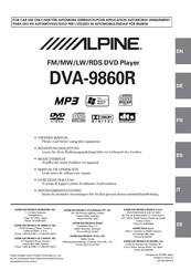 Alpine DVA-9860R Manual De Operación