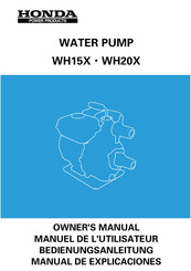 Honda Power Products WH20X Manual De Explicaciones