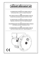 zanardi ATN/E 28 Serie Instrucciones Para Uso Y Mantenimiento