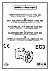 Mecc Alte spa EC3 Serie Instrucciones Para Uso Y Mantenimiento