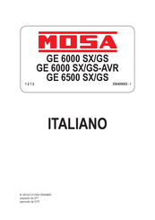 Mosa GE 6500 SX Manual De Instrucciones