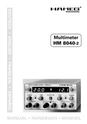 Hameg Instruments HM 8040-2 Manual De Instrucciones