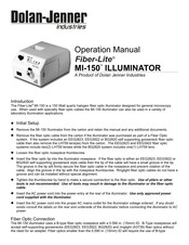 Dolan-Jenner Fiber-Lite MI-150 Operación Manual