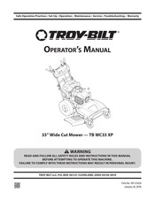 Troy-Bilt TB WC33 XP Manual Del Operador