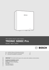 Bosch WH17 Instrucciones De Instalación Y Funcionamiento