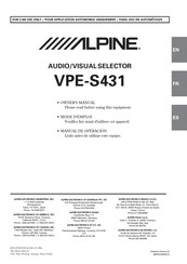 Alpine VPE-S431 Manual De Operación