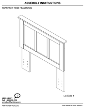 BUSH FURNITURE SOMERSET TWIN HEADBOARD STQ143AG Manual Del Usuario