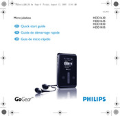 Philips GoGear HDD1630 Guia De Incio Rapido