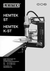 Leister HEMTEK ST Manual Del Usaurio