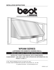 Broan Best WP29M Serie Manual Del Usaurio