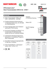 Kathrein UFOcompact plus UFO 834 Manual De Instrucciones