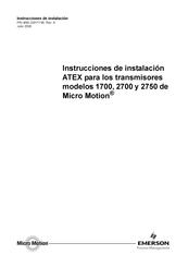 Emerson Micro Motion 2750 Instrucciones De Instalación