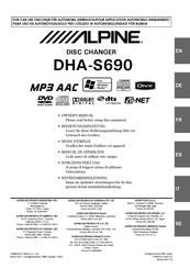 Alpine DHA-S690 Manual De Operación