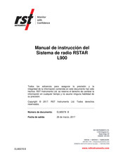 RST Instruments RSTAR L900 Manual De Instruccion