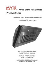 KOBE IN2630SQB-700 Instrucciones De Instalación Y Manual De Operación