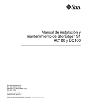 Sun Microsystems StorEdge S1 AC100 Manual De Instalación Y Mantenimiento