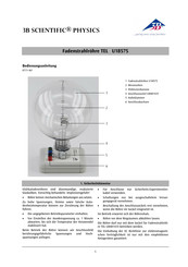 3B SCIENTIFIC PHYSICS U18575 Instrucciones De Uso