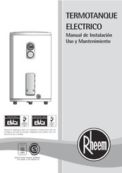 Rheem 55 lts. Manual De Instalación, Uso Y Mantenimiento