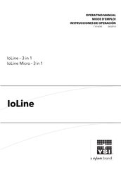Xylem YSI IoLine - 3 in 1 Instrucciones De Operación