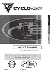 CycloVac GX Serie El Manual Del Propietario