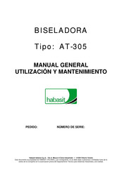 Habasit AT-305 Manual General Utilización Y Mantenimiento