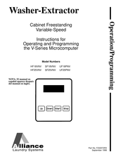 Alliance Laundry Systems UF25PNV Manual De Instrucciones