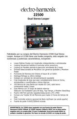 Electro-Harmonix 22500 Serie Guía De Comienzo Rápido