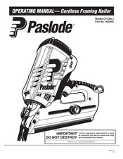 Paslode CF325Li Manual Del Usuario