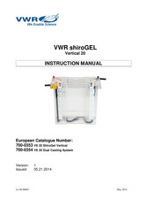 VWR shiroGEL Vertical 20 Manual De Instrucciones