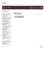 Sony BRAVIA KDL-42W705B Manual Del Usaurio