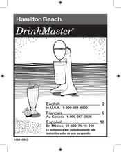 Hamilton Beach DrinkMaster Manual Del Usuario