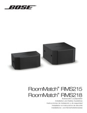 Bose RoomMatch RMS218 Instrucciones De Instalación Y De Seguridad