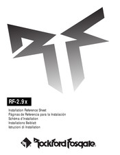 Rockford Fosgate RF-2.9x Páginas De Referencia Para La Instalación
