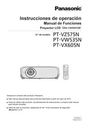 Panasonic PT-VW535N Instrucciones De Operación