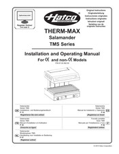 Hatco THERM-MAX Salamander TMS-1 Instrucciones Originales