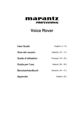 Marantz professional Voice Rover Guia Del Usuario