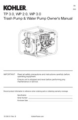 Kohler WP 2.0 Manual Del Propietário