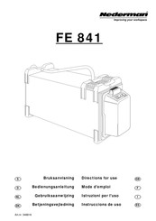 Nederman FE 841 Instrucciones De Uso