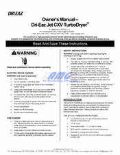 Dri-Eaz Jet CXV TurboDryer Manual Del Propietário