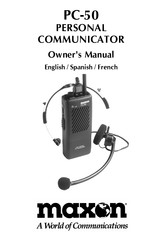 Maxon PC-50 Manual Del Propietário