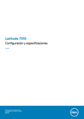 Dell Latitude 7310 Configuración Y Especificaciones