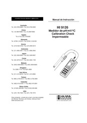 Hanna Instruments HI 9126 Manual De Instruccion