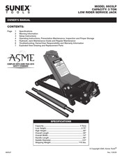 Sunex Tools 6603LP Manual Del Propietário