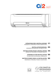 Olimpia splendid Ci2 wall 85 Instrucciones Para La Instalación