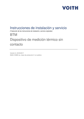 Voith BTM Instrucciones De Instalación Y Servicio